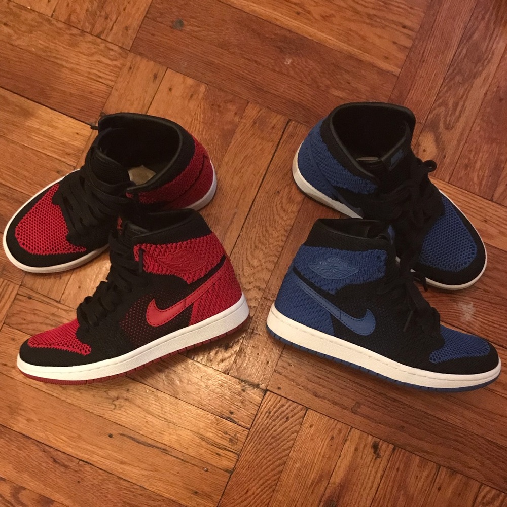 Jordan 1 Flyknit Bundle Bred and Royal ...🔥